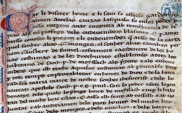 Charte des coutumes - Moissac Tarn et Garonne Occitanie Sud Ouest
